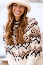 Fair Isle Button Front Sweater