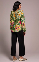 Floral Textured Woven Blouse w/ Tie