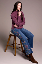 Vintage Washed Cable Knit Mock Neck Sweater