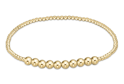 Classic Gold Beaded Bliss 2mm Bead Bracelet- 4mm Gold