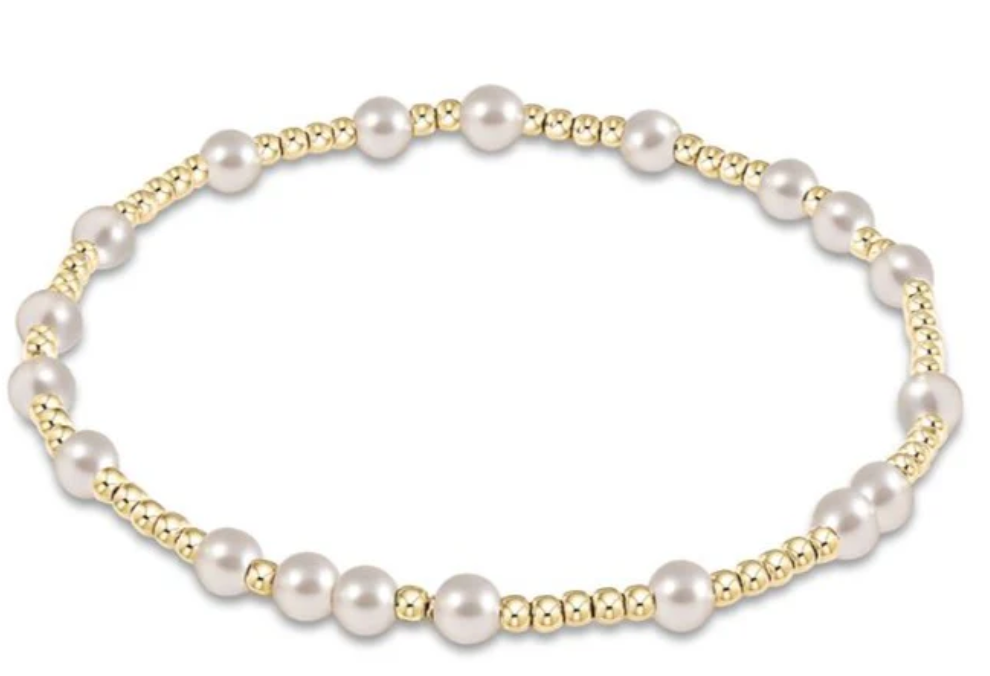 Hope Unwritten 4mm Bead Bracelet - Pearl