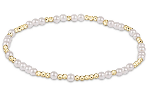 Hope Unwritten 3mm Bead Bracelet - Pearl