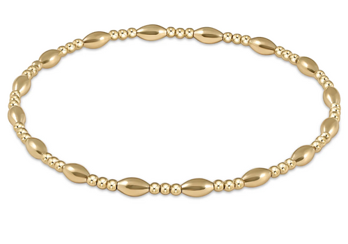 Harmony Sincerity Pattern 2mm Bead Bracelet - Gold
