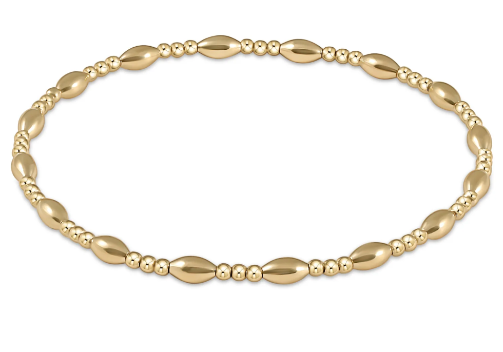 Harmony Sincerity Pattern 2mm Bead Bracelet - Gold