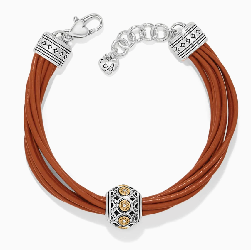 Mosaic Cerrillos Leather Bracelet (Brown)
