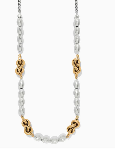 Interlok Single Knot Drops Collar Necklace