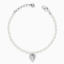 Cascade Embrace Pearl Heart Bracelet