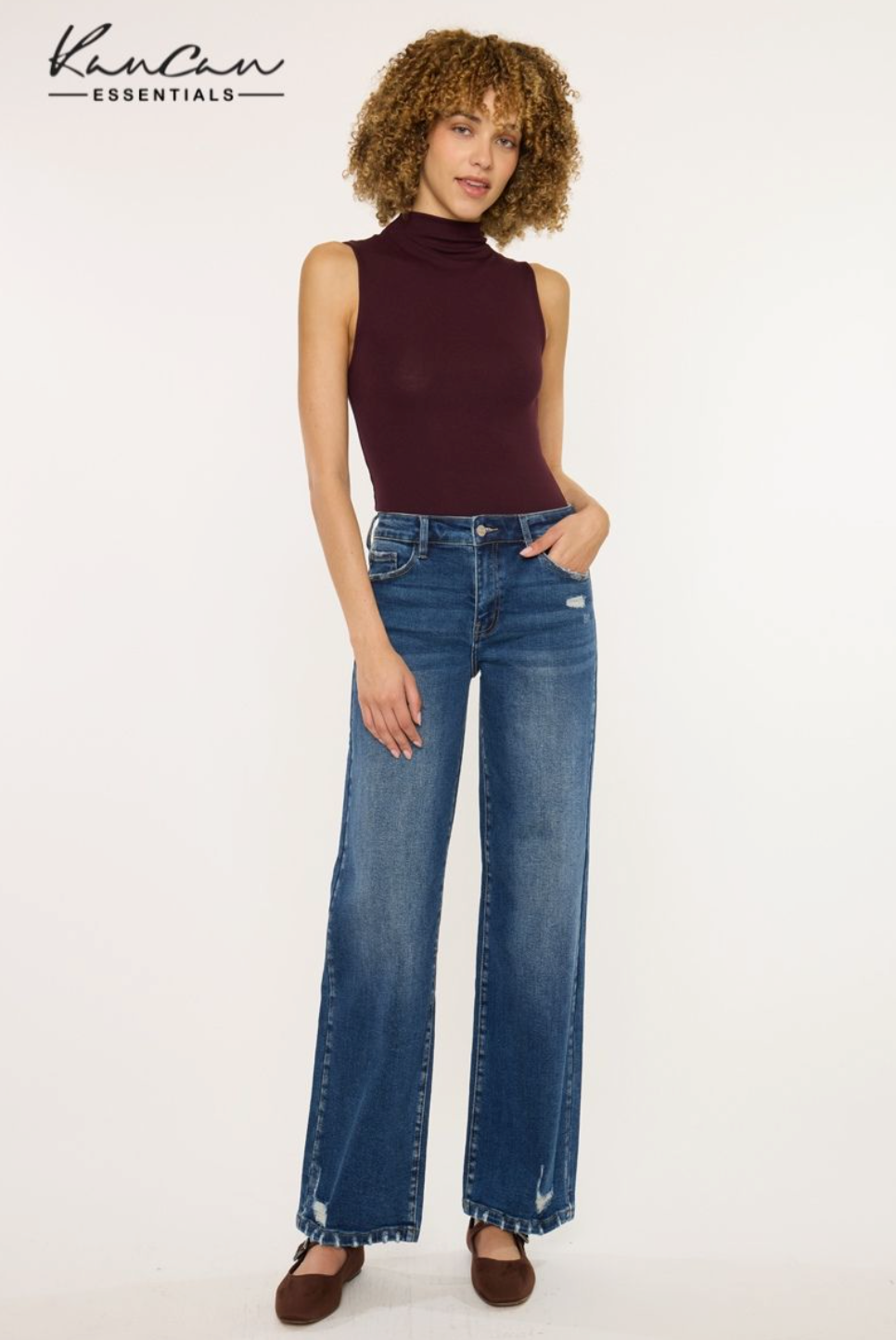 KanCan Crater High Rise Wide Leg (KC20071D)