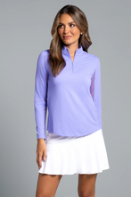 Solid Long Sleeve Mock Neck Top (Lavender)