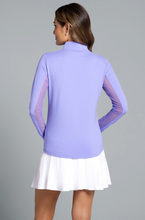 Solid Long Sleeve Mock Neck Top (Lavender)