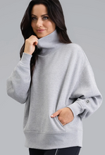Micro Waffle Knit Snuggle Funnel Pullover