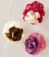 Mini Fabric Flower Hair Clips, Set of 3