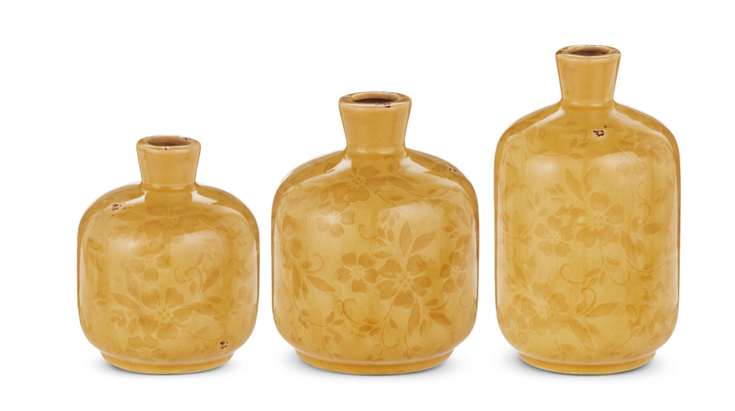 Mustard Bud Vases