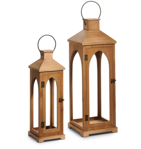 Wood Grain Lanterns