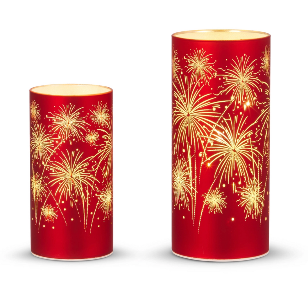Lighted Firework Lanterns