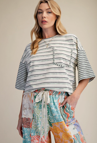 Easy Days Stripe Knit Top