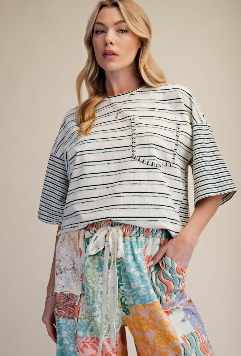 Easy Days Stripe Knit Top