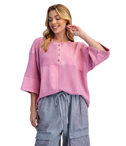 Blush Breeze Textured Top