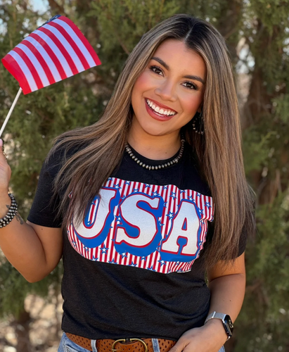 USA Glitter Tee