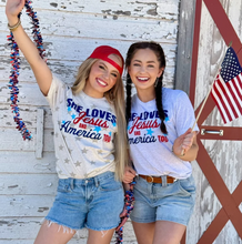 She Loves Jesus & America Tee