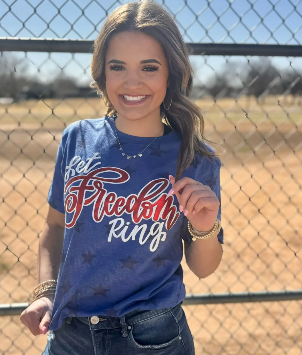 Let Freedom Ring Blue Tee