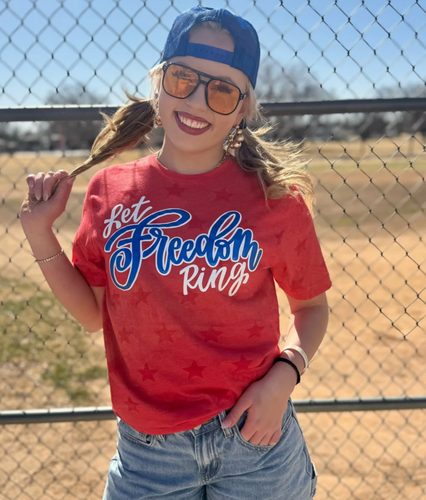 Let Freedom Ring Red Tee
