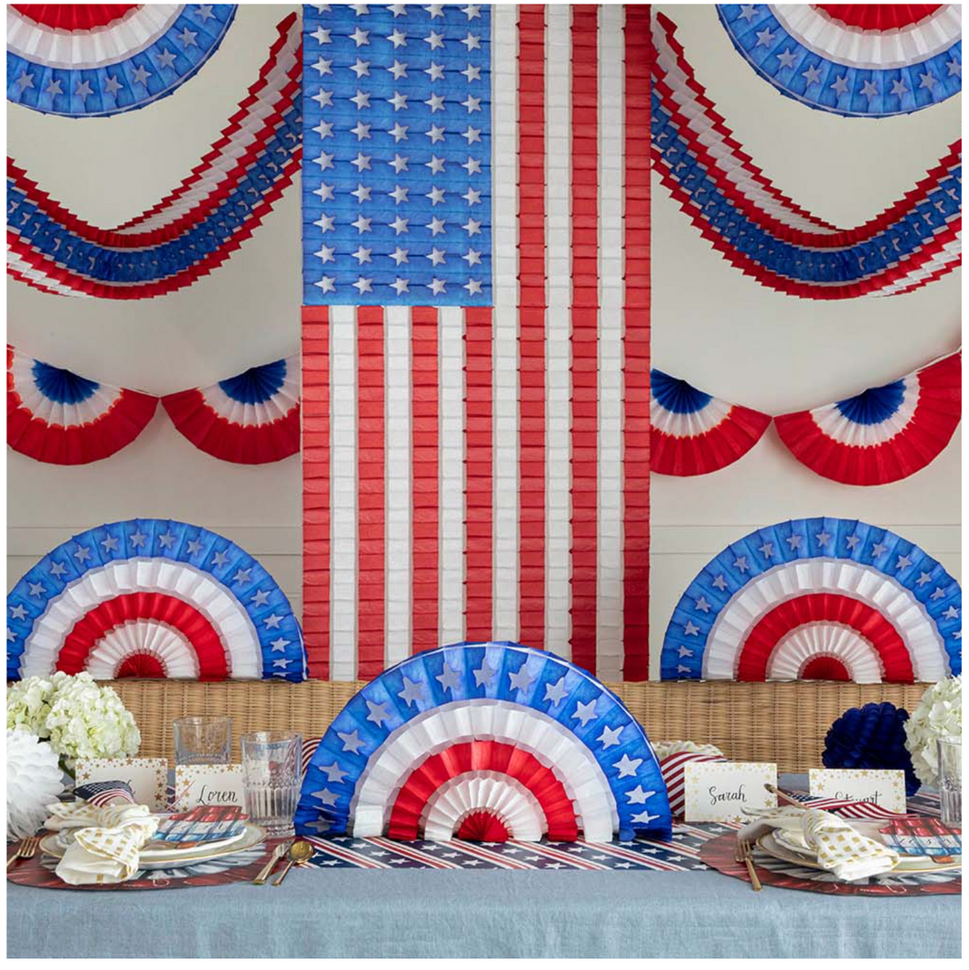 Honeycomb Paper Patriotic Flag