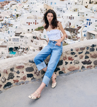 Leslie High Rise Crop Wide Jeans