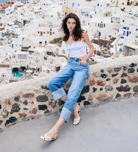 Leslie High Rise Crop Wide Jeans