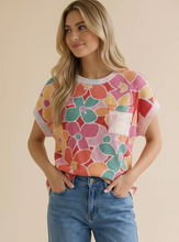 Bloom & Bright Floral Rib Knit Top