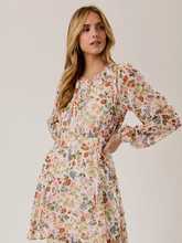 Long Sleeve Floral Print Mini Dress