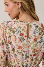 Long Sleeve Floral Print Mini Dress