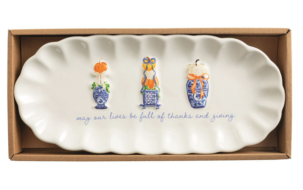 Pumpkin Topiary Sentiment Tray