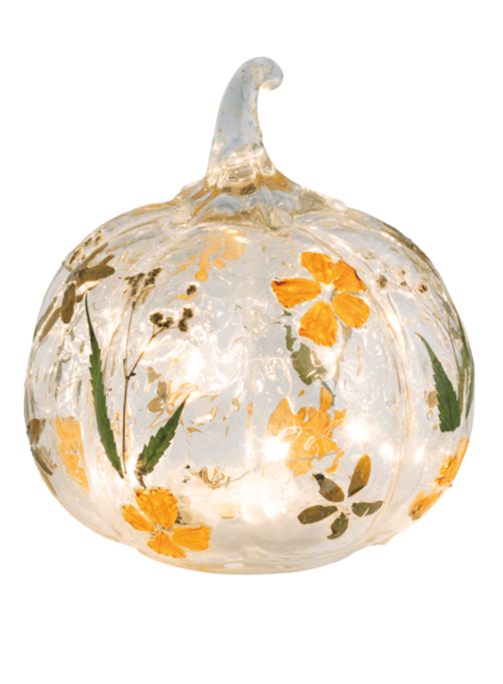 Small Gather LED Glass Pumpkin