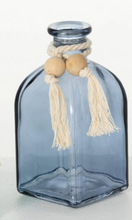 Sea-Blue Glass Bud Vases