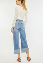 Leslie High Rise Crop Wide Jeans