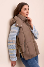 Quilted Puffer Vest with Removable Hood