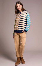 Multi Stripe Lightweight Crew Neck Swater