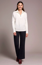 Soft Zip-Up V-Neck Sweater