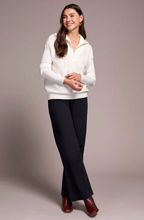 Soft Zip-Up V-Neck Sweater