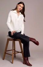 Soft Zip-Up V-Neck Sweater