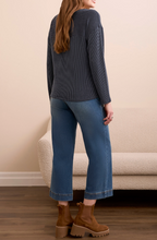 Long Sleeve Notch Collar Top