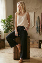 Wide Leg Drawstring Knit Pants