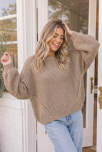 Waffle Knit Oversized Batwing Sleeve Sweater