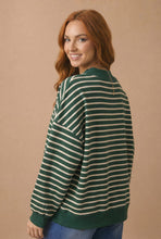 Stripe Letter Patchwork Pullover Top