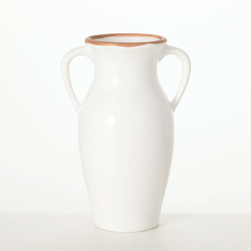 Natural Rimmed White Vase