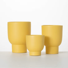 Matte Yellow Goblet Planters