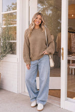 Waffle Knit Oversized Batwing Sleeve Sweater