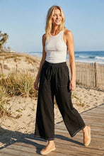 Wide Leg Drawstring Knit Pants