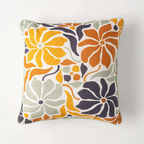 Modern Floral Cotton Pillow